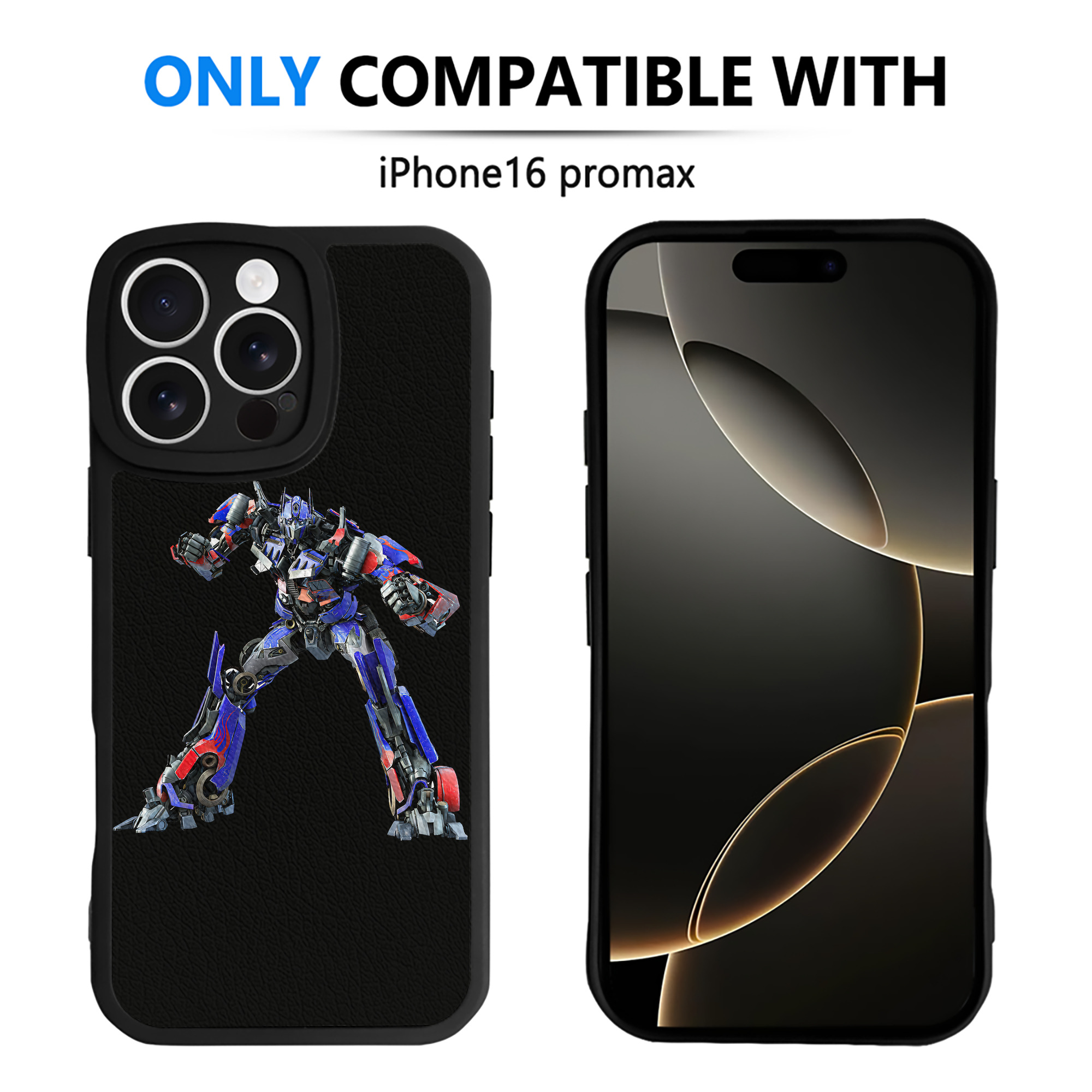 （画像用） Transformers トランスフォーマー 【iPhone 16シリーズ対応】シリコンスマホケース（レザー調） 材質：シリコン
